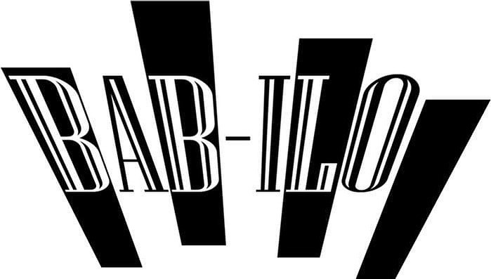 logo babilo fond blanc Logo du Bab-Ilo , touche de piano noir sur fond blanc avec texte :"BAB-ILO